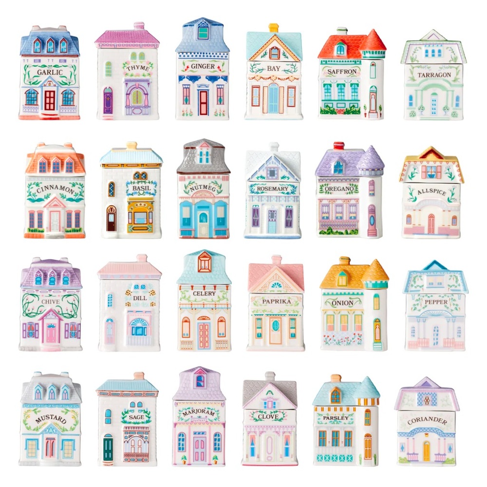 NEW Lenox Spice Village Spice Jar Complete Set 24 Houses 2024 IN HAND